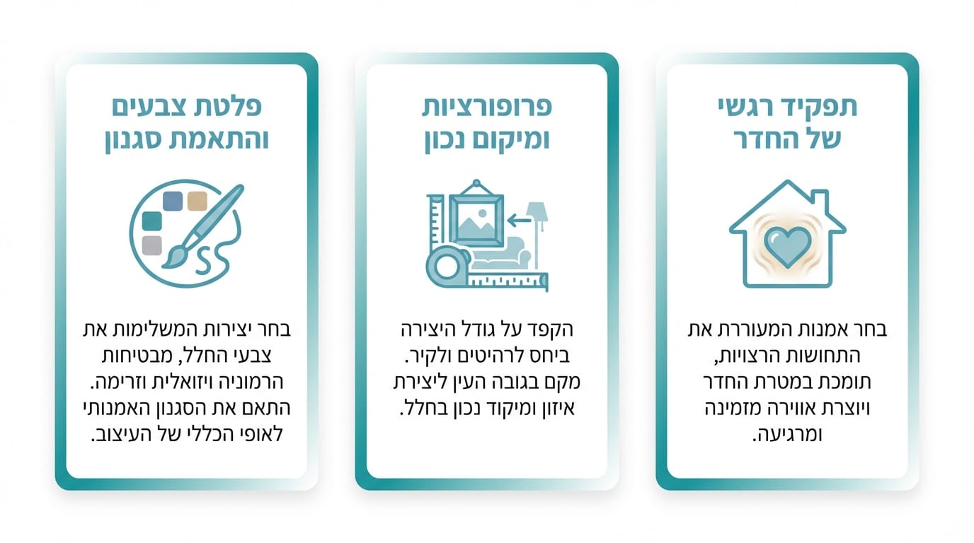 איך בוחרים ציור שמתאים לעיצוב הפנים של הבית