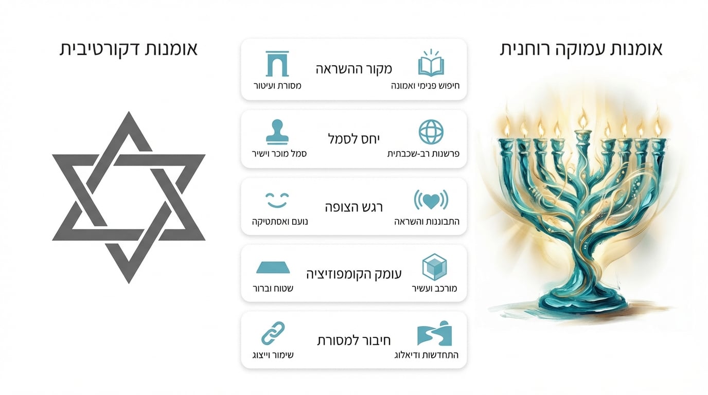 מבחן פשוט לזיהוי ציור יהודי בעל עומק רוחני לעומת ציור קישוטי