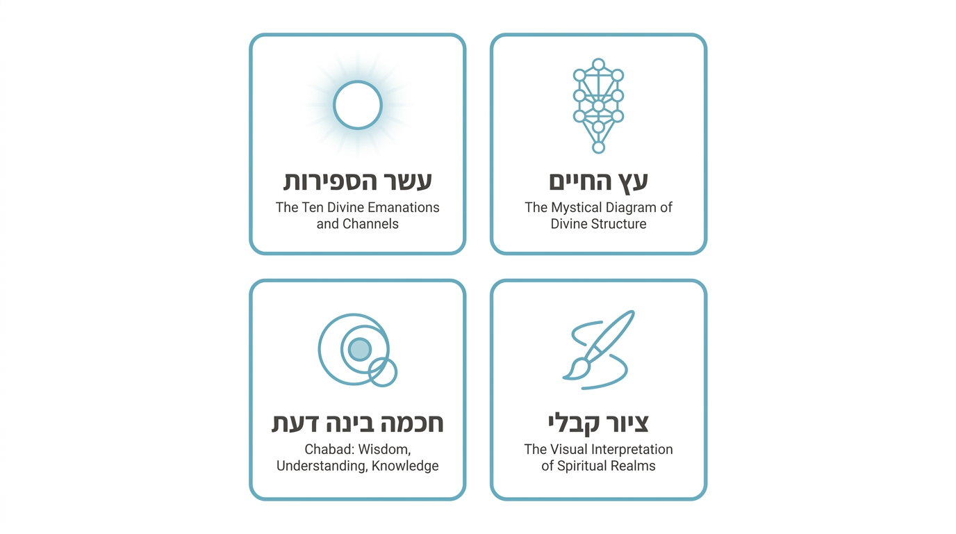 טבלה השוואתית בין מושגי יסוד בציור עשר ספירות