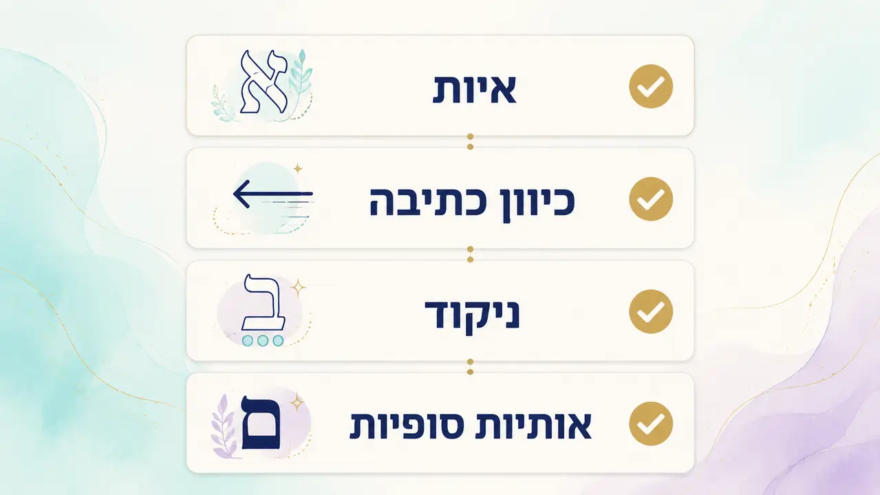 איך יודעים אם ציור אותיות עבריות נכון ולא כולל טעויות מביכות?