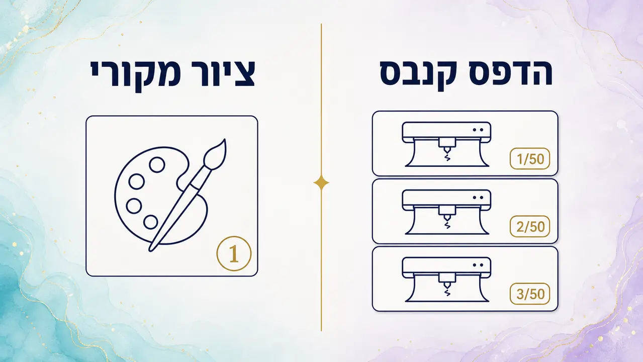 מה ההבדל בין ציור מקורי לבין הדפס על קנבס?
