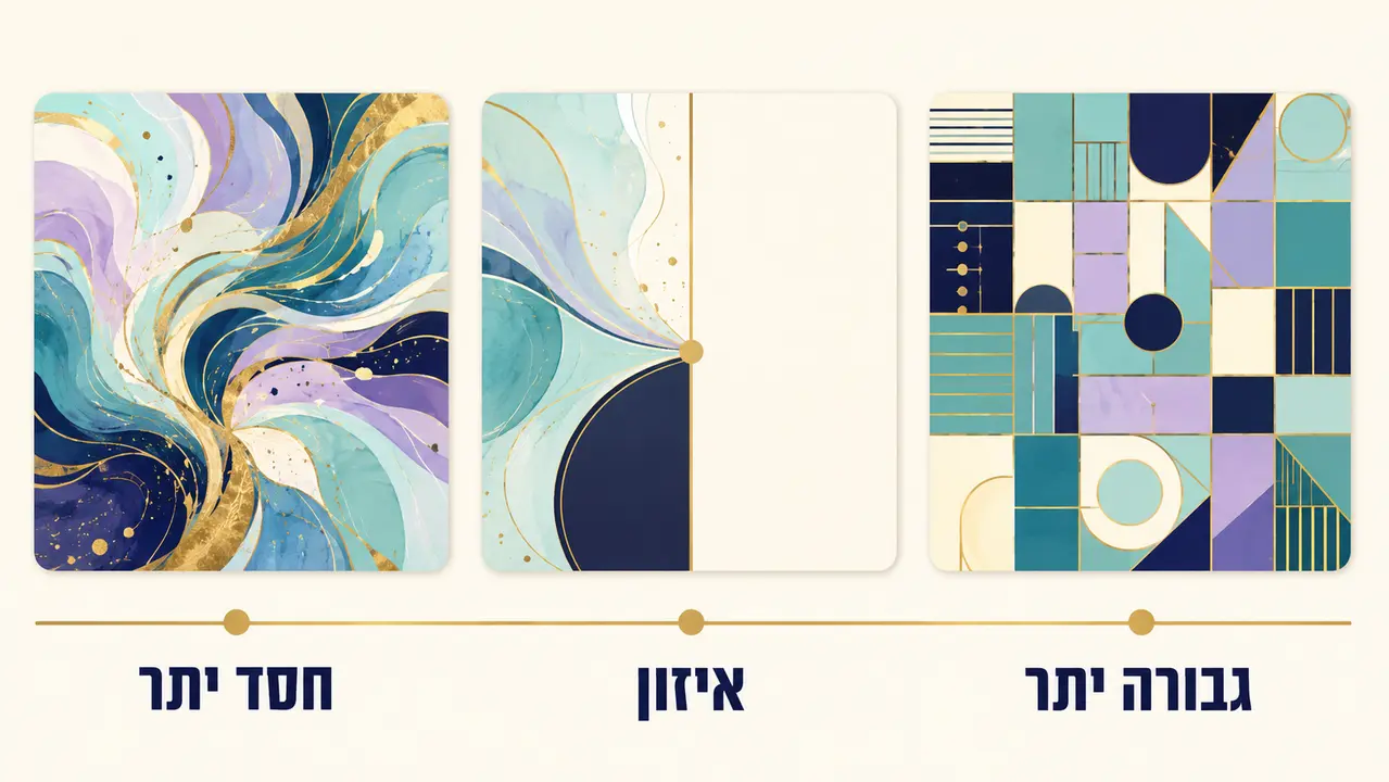 מה מסמן לי ציור שנוטה לקיצון אחד?
