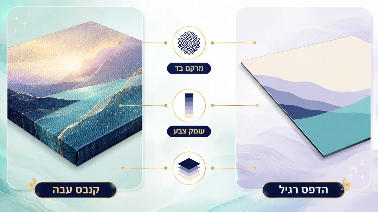 מה ההבדל בין הדפס אור גבוה על קנבס לבין תמונה רגילה לקיר?